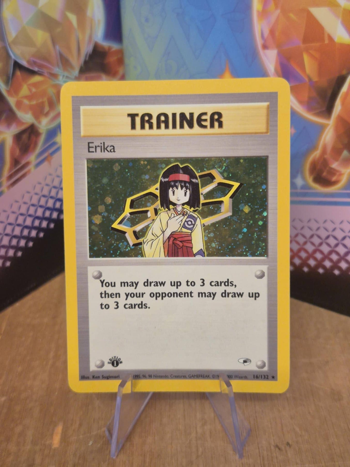 Erika 16/132 Gym Heroes Single 1st Edition Pokémon Card