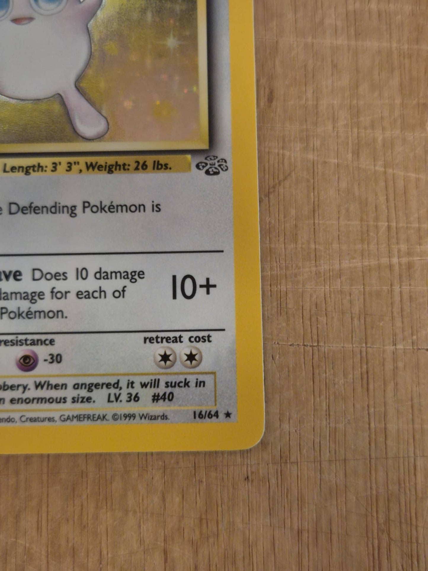 Wigglytuff Holo 16/64 Jungle Single Pokémon Card