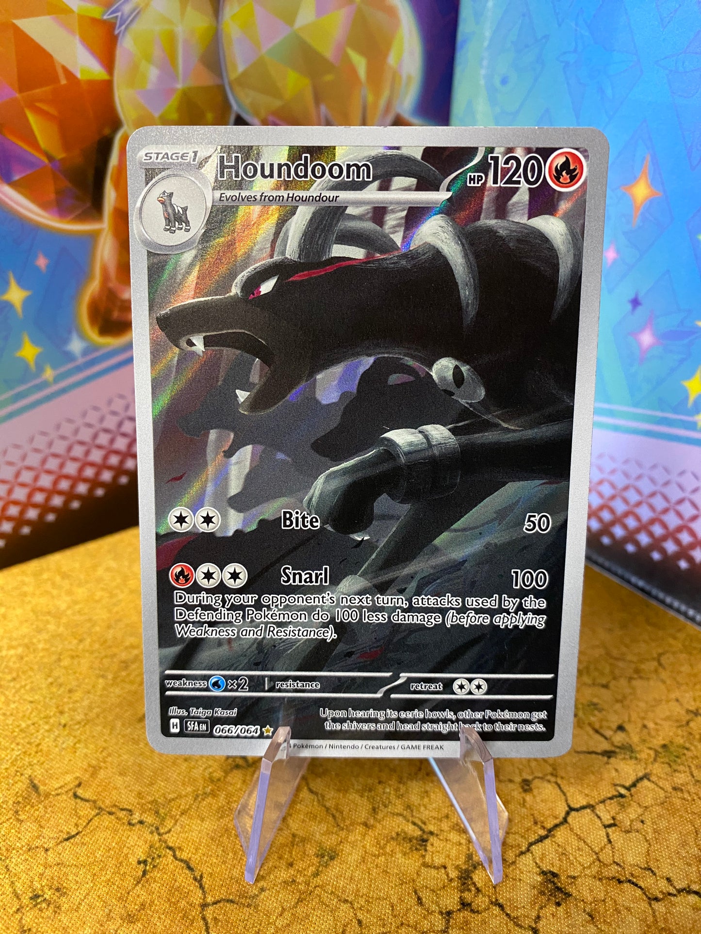Houndoom Illustration Rare 066/064 Shrouded Fable Single Pokemon Card