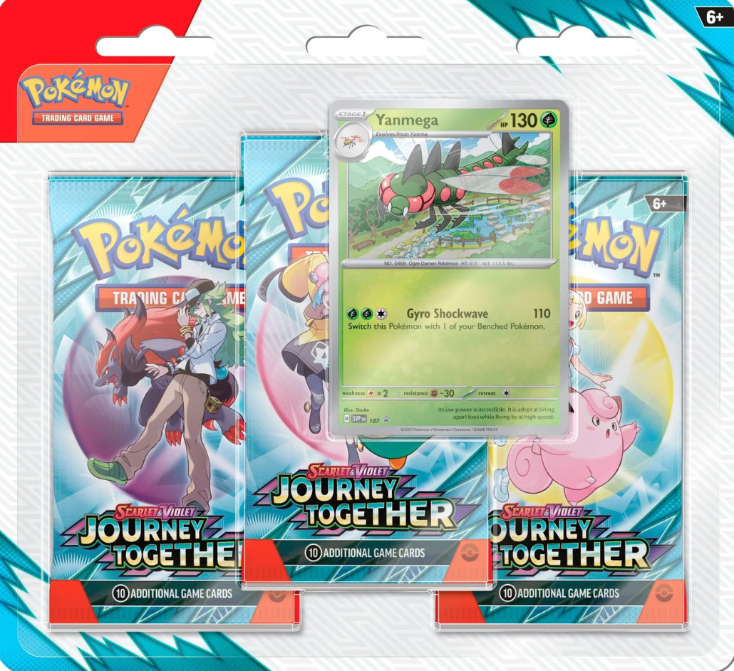 Pokémon TCG: Journey Together - 3 Pack Blister Yanmega