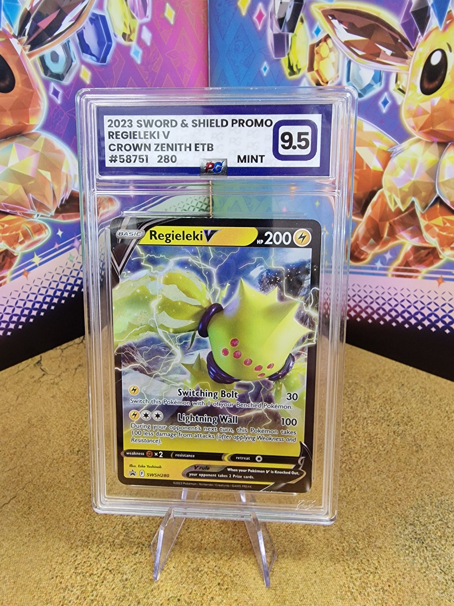 Regieleki V #280 SWSH Promo Crown Zenith PG 9.5 Graded Pokémon Card