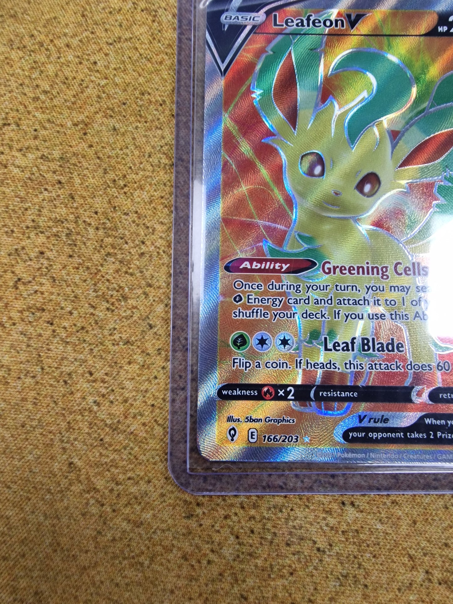Leafeon V 166/203 Evolving Skies Single Pokémon Card