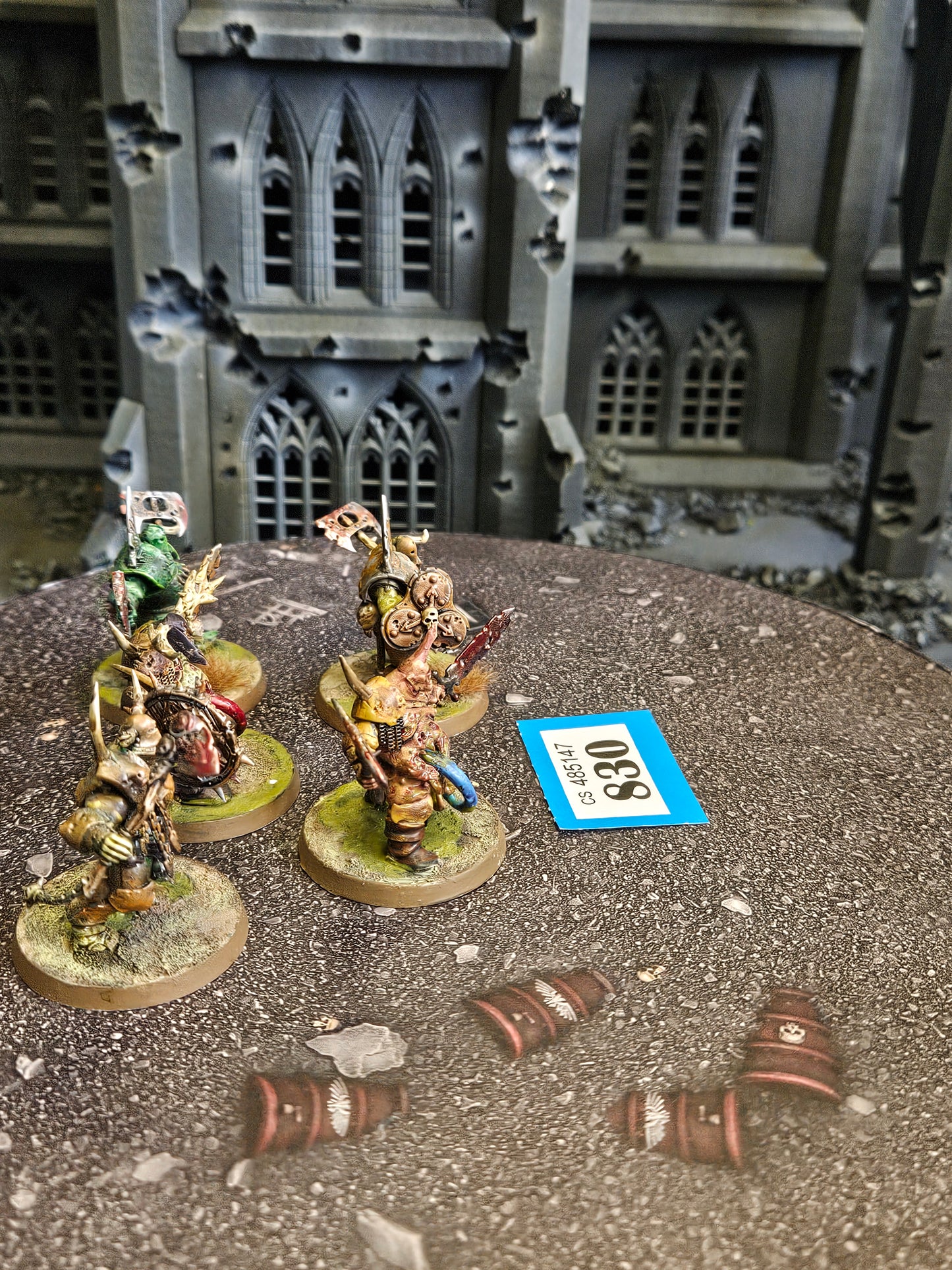 * 5x Putrid Blightkings #830 Very Well Painted Maggotkin Warhammer 40k