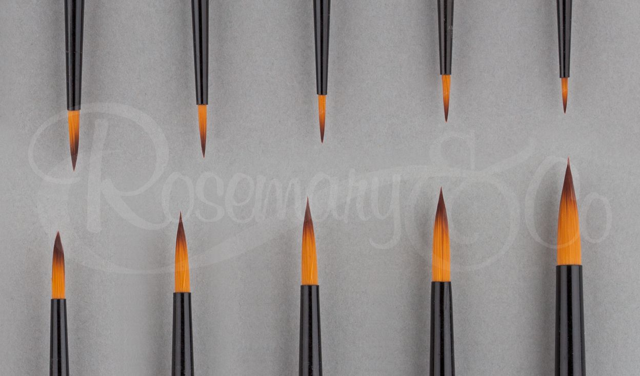 Series 313. Golden Nylon Golden Synthetic Size 0 7" Handle