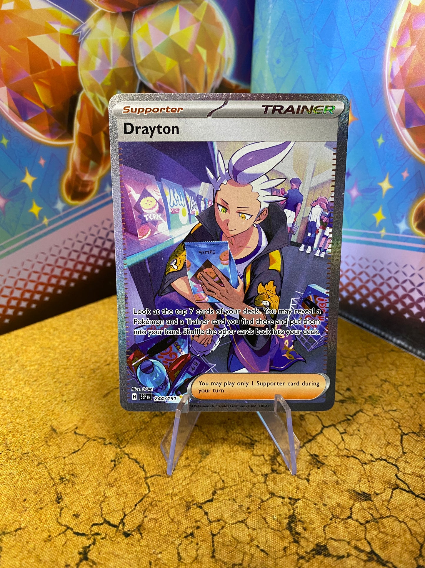 Drayton Special Illustration Rare 244/191 Surging Sparks Single Pokemon Card