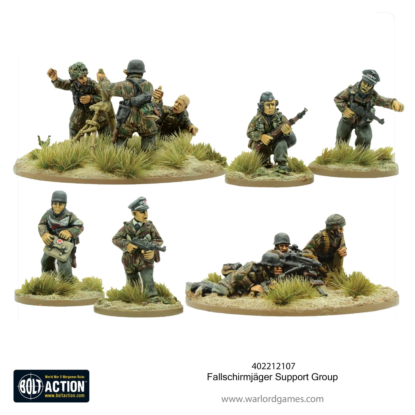 German Fallschirmjager Support Group (HQ, Mortar & MMG)