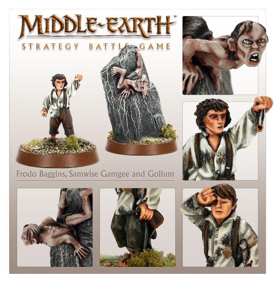 Frodo Baggins, Samwise Samgee & Gollum