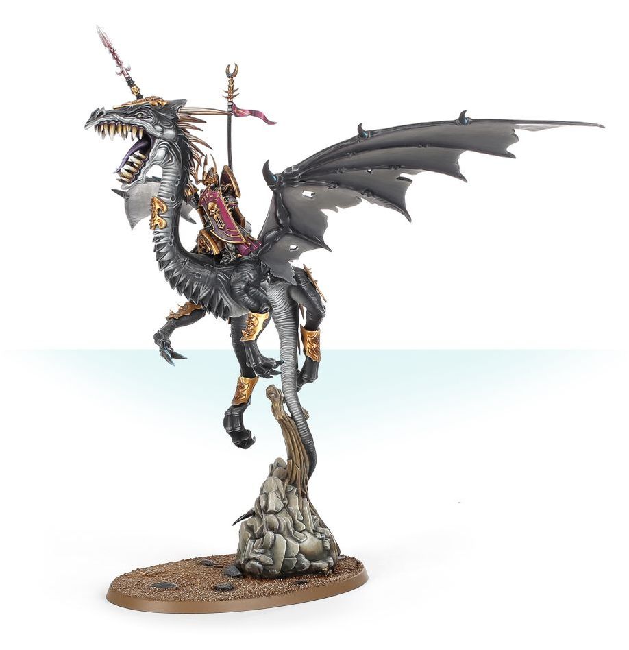 Sorceress on Black Dragon / Dreadlord on Black Dragon