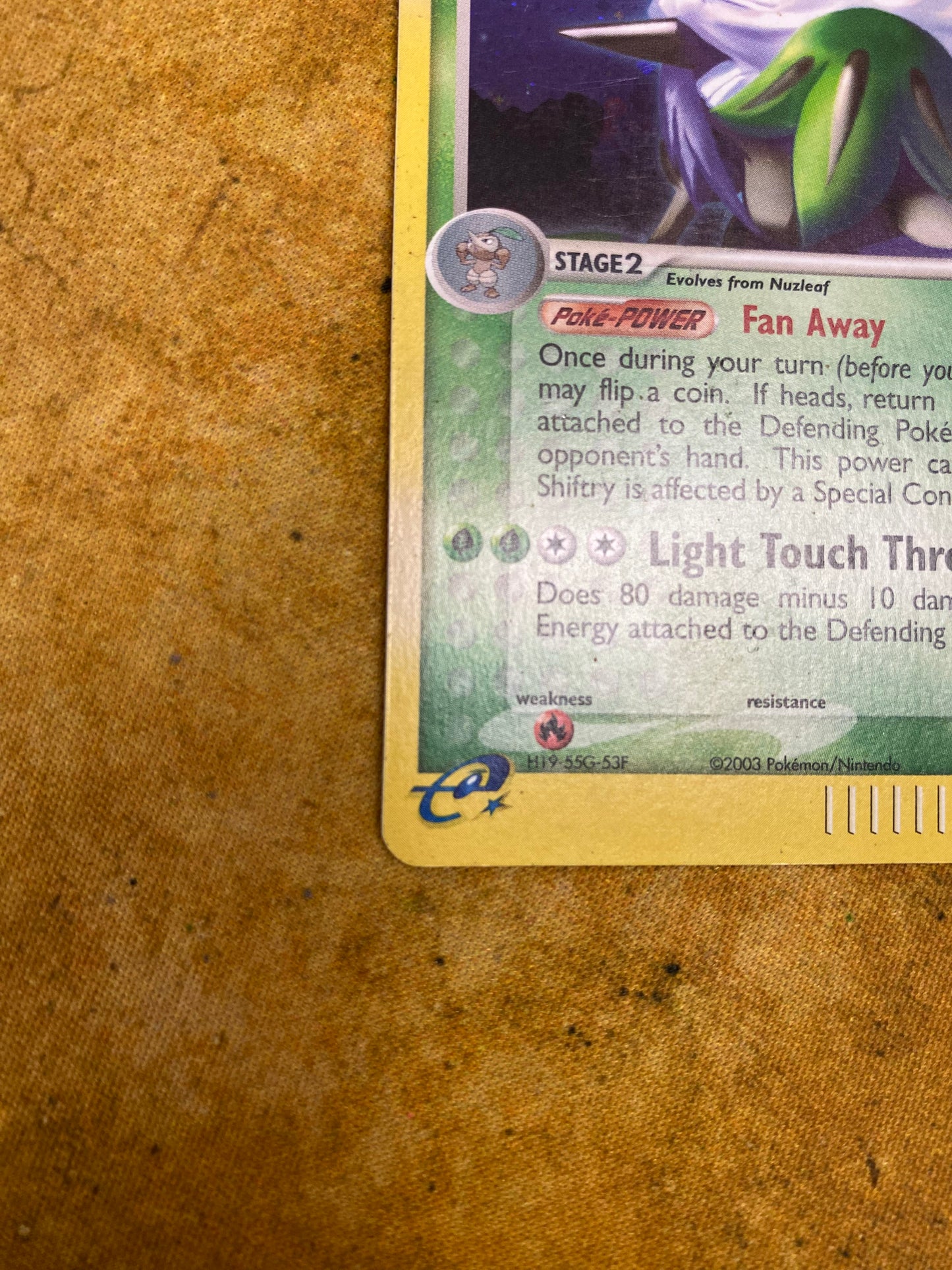 Shiftry Holo 12/100 Sandstorm Single Pokémon Card