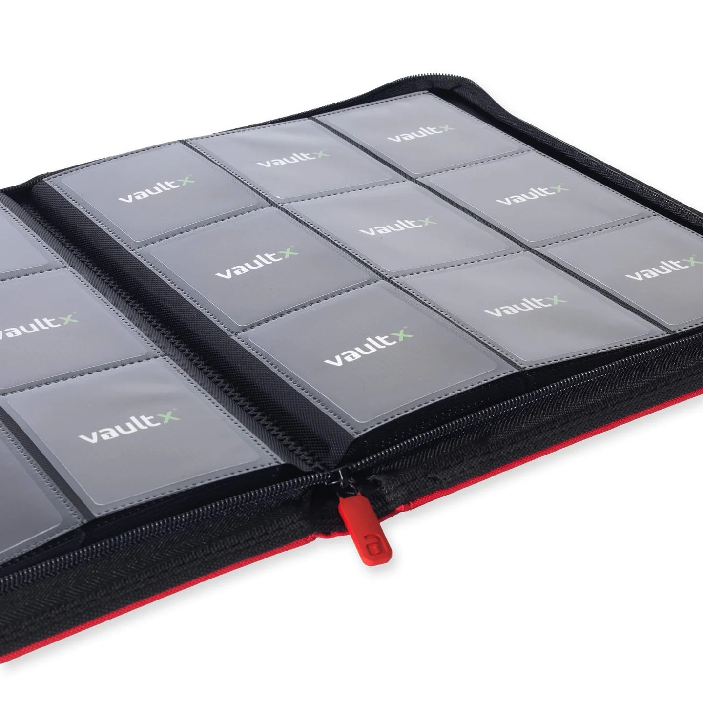 9 Pocket Exo Tec Zip Binder - Fire Red