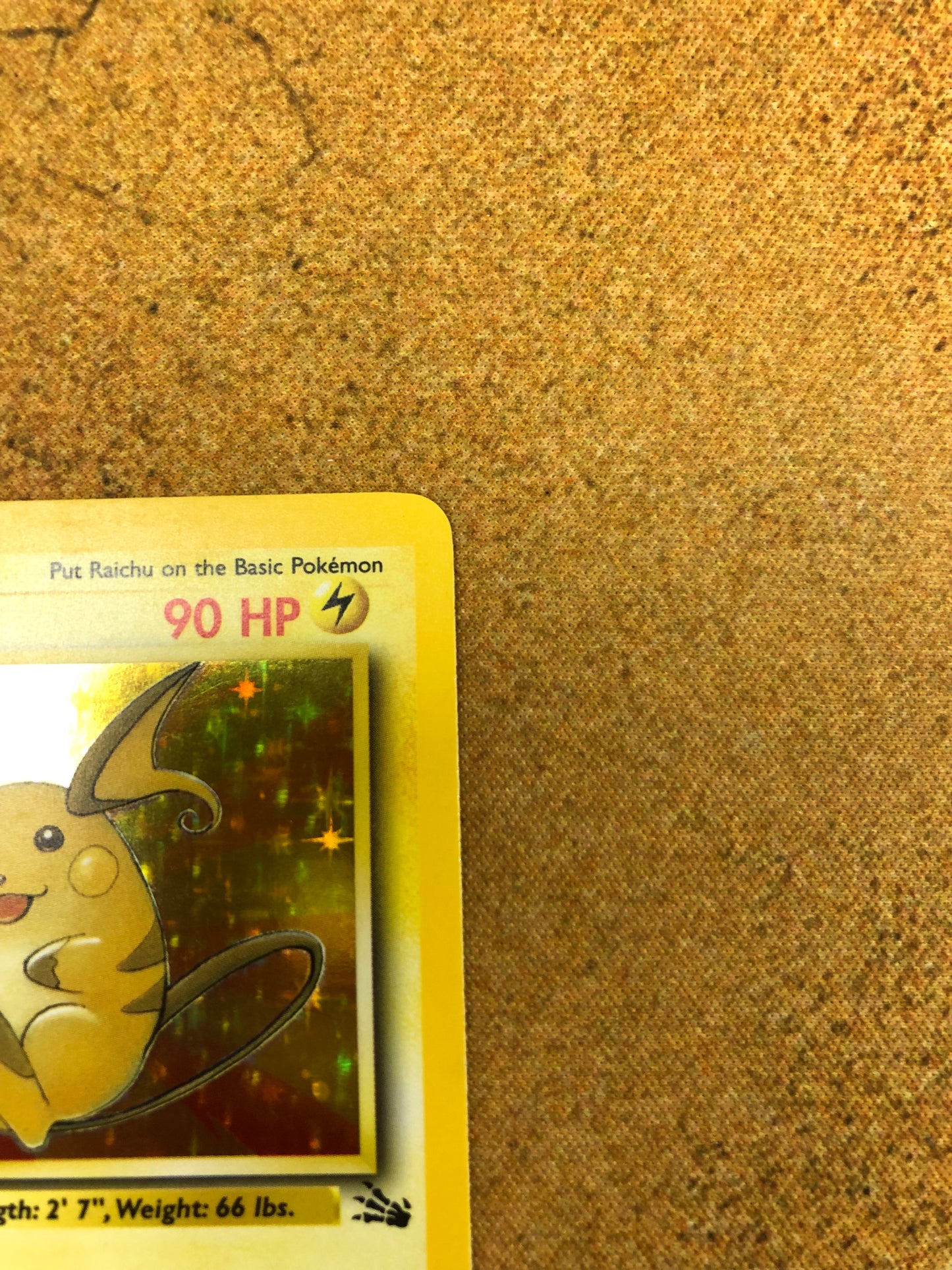 Raichu Holo 14/62 Fossil Pokémon Card Single