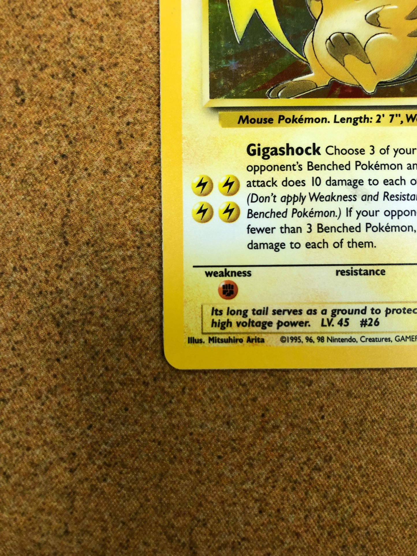 Raichu Holo 14/62 Fossil Pokémon Card Single