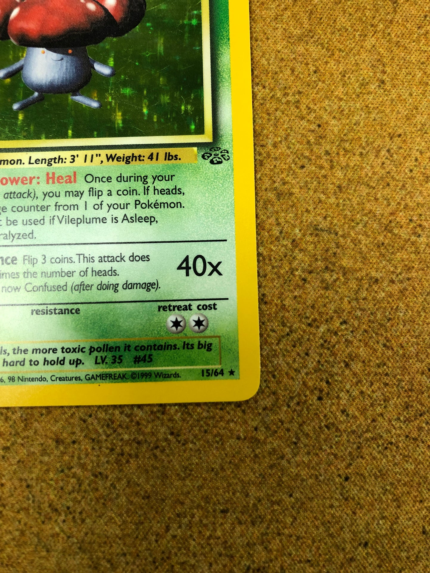 Vileplume Holo 15/64 Jungle Pokémon Card Single