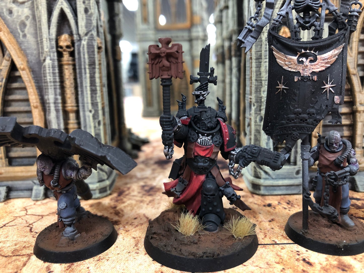 Chaplain Grimaldus + Retinue #872 Black Templars Space Marines Warhammer 40k