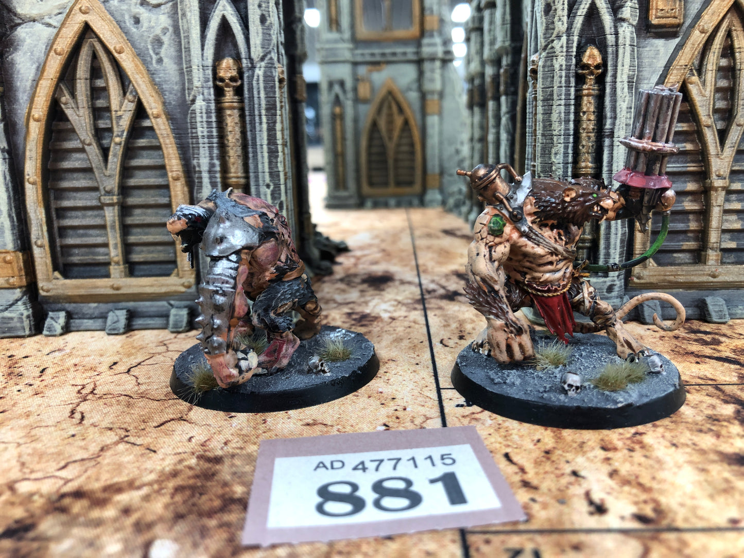 2x Rat Ogors #881 Well Painted Skaven AOS Warhammer 40k