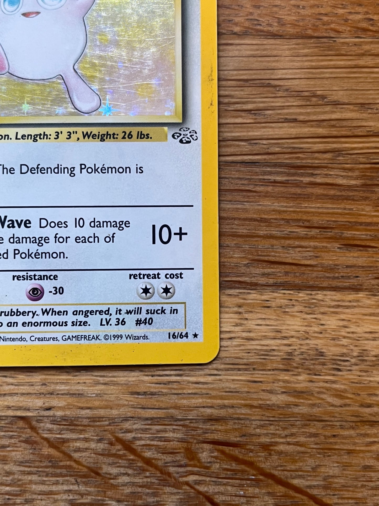 Wigglytuff Holo 16/64 Jungle LP Single Pokemon Card