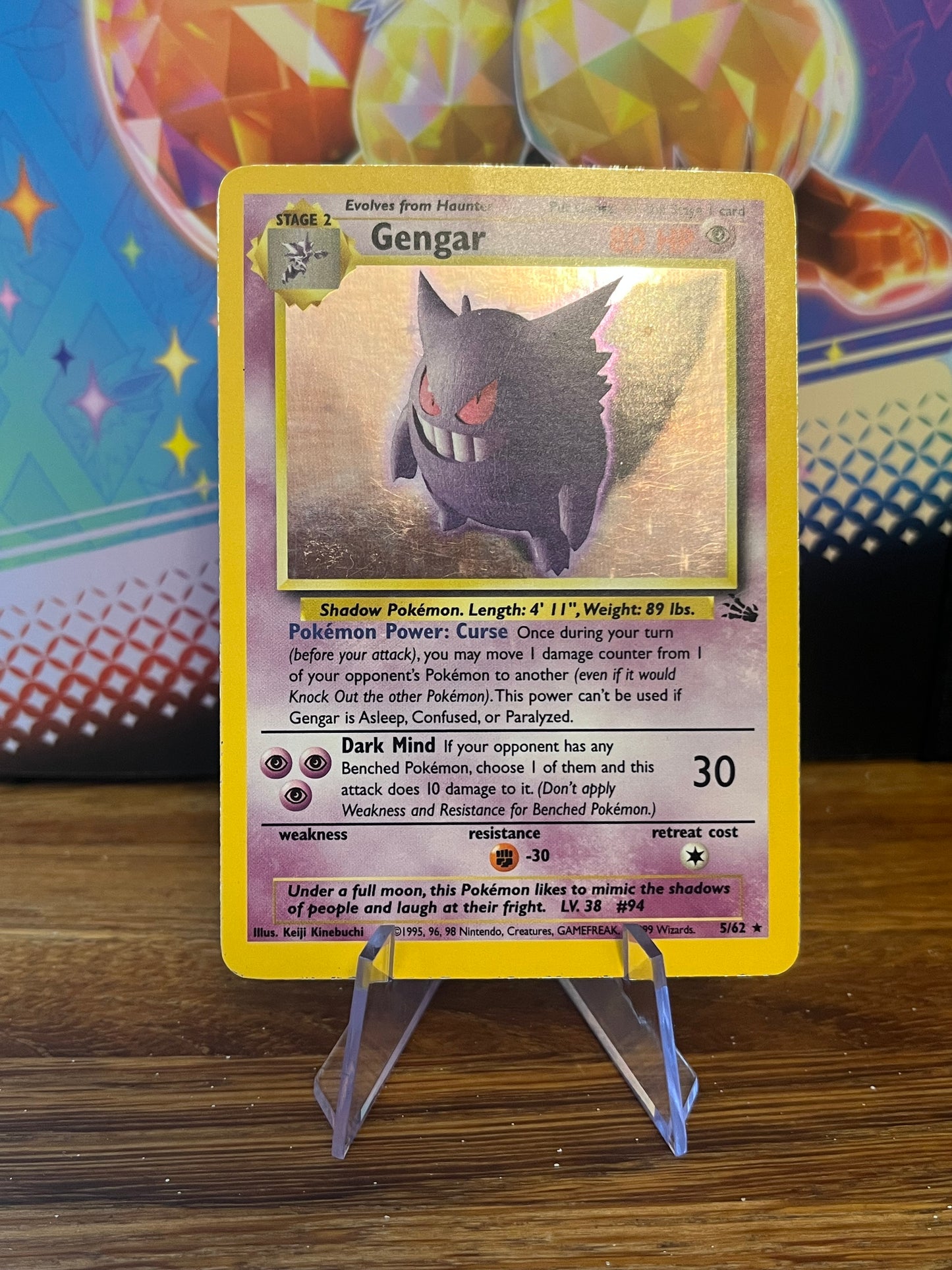 Gengar Holo 5/62 Fossil LP Single Pokemon Card
