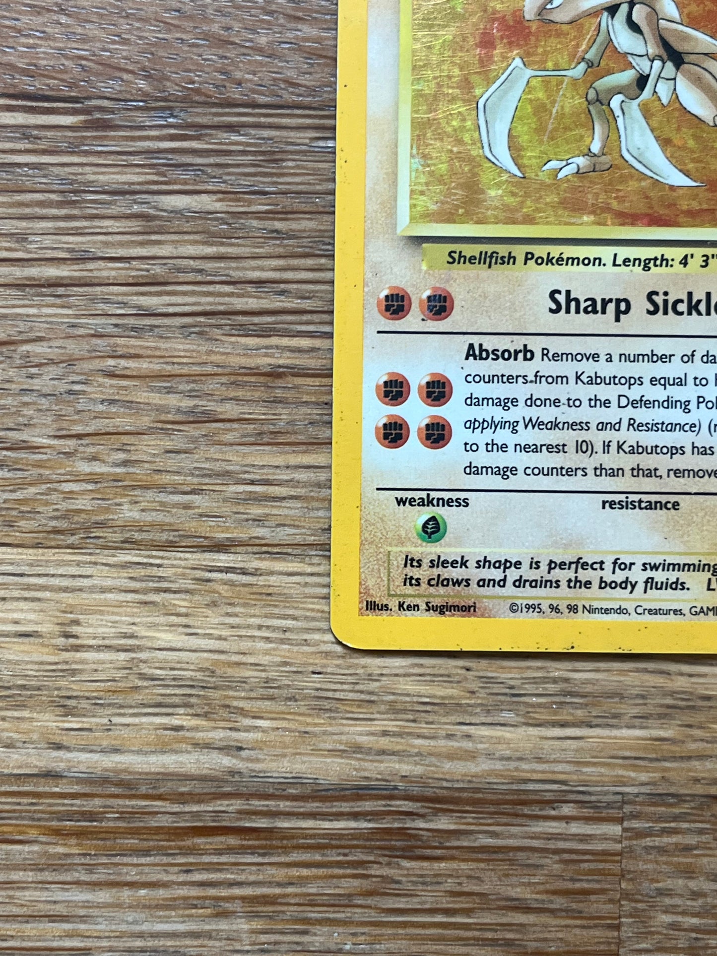 Kabutops Holo 9/62 Fossil Played Single Pokemon Card