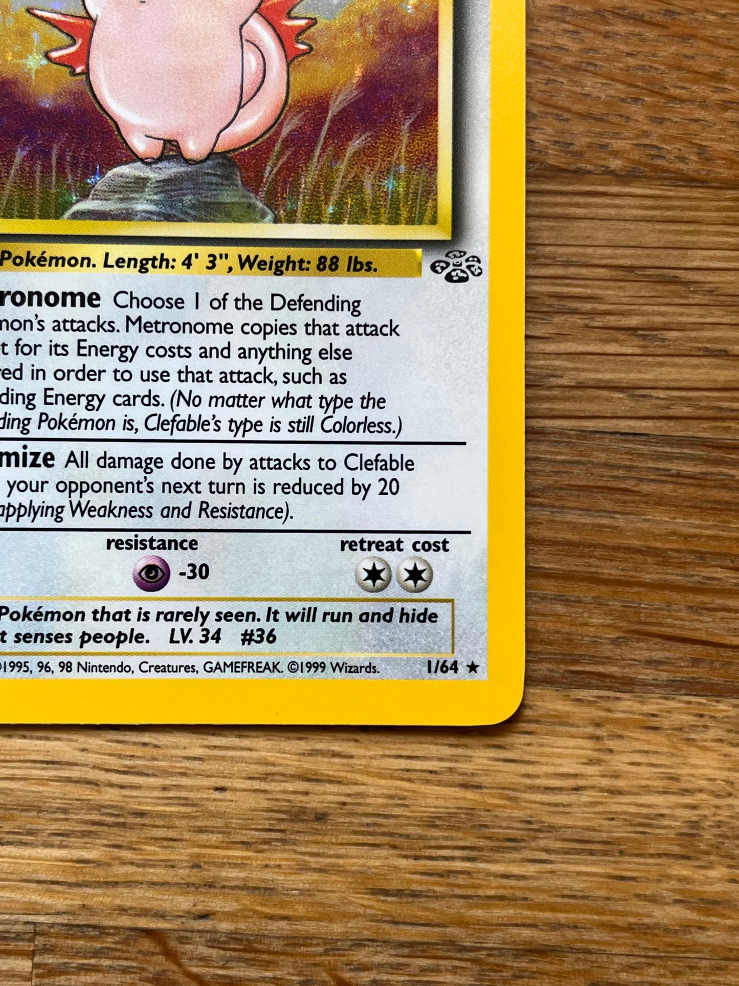 Clefable Holo 1/64 Jungle NM Single Pokemon Card
