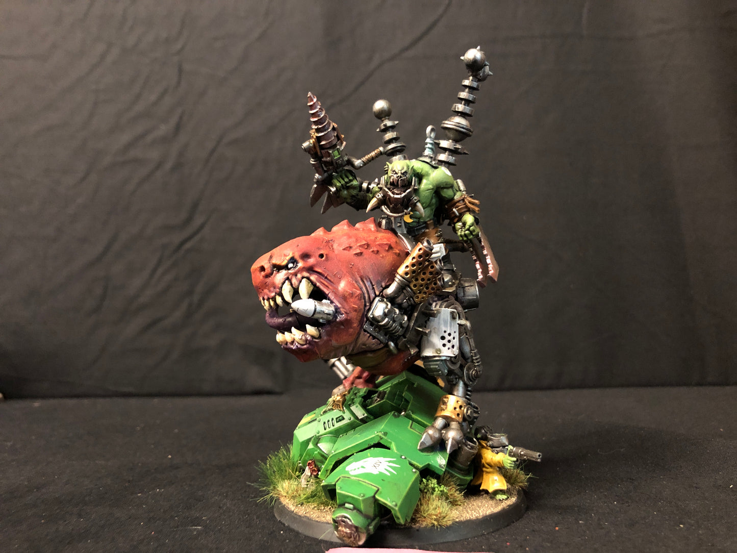 Mozrog on Squigosaur #811 VERY Well Painted Orks Well Painted Warhammer 40k