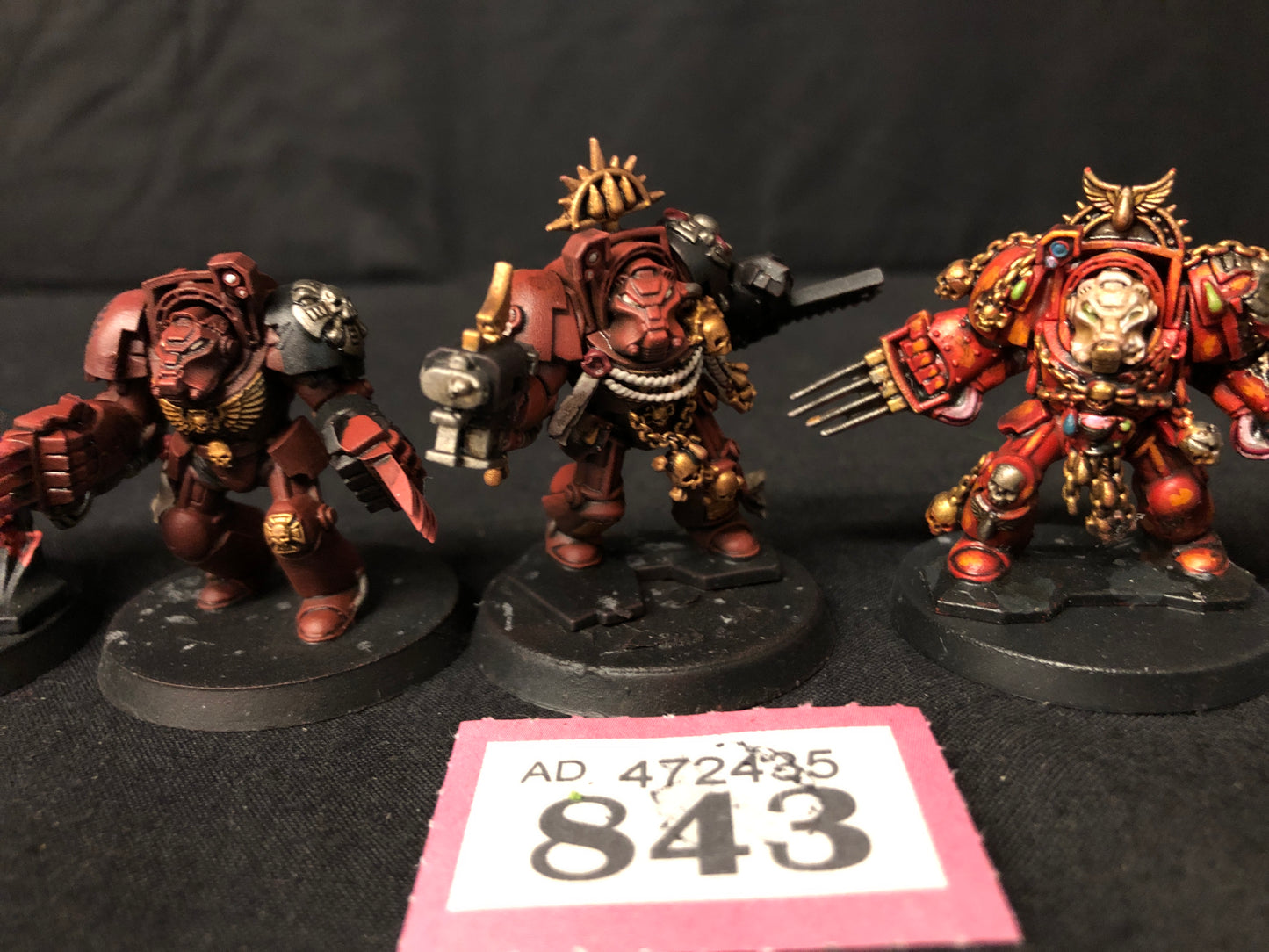 5x Blood Angels Space Hulk Terminators Squad #843 Very Well Painted Space Marines Warhammer 40k