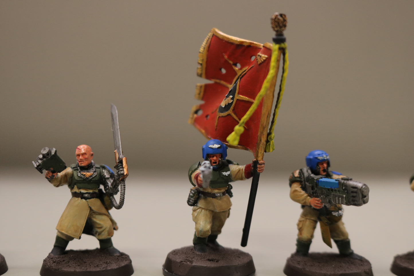 5x Cadian Command Squad 587 Astra Militarum Well Painted OOP Warhammer 40k