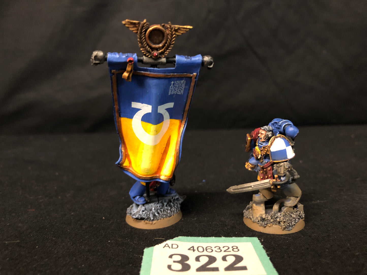 Command Captain MKIV FORGEOWORLD + Ancient #322 Well Painted Space Marines Warhammer 40k