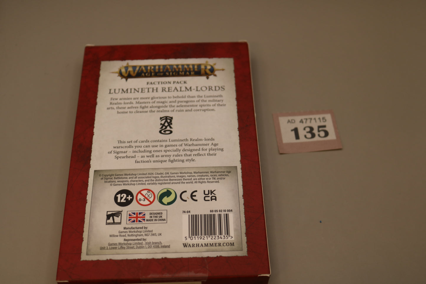 Faction Pack #135 Lumineth Realm-Lords AOS Warhammer 40k