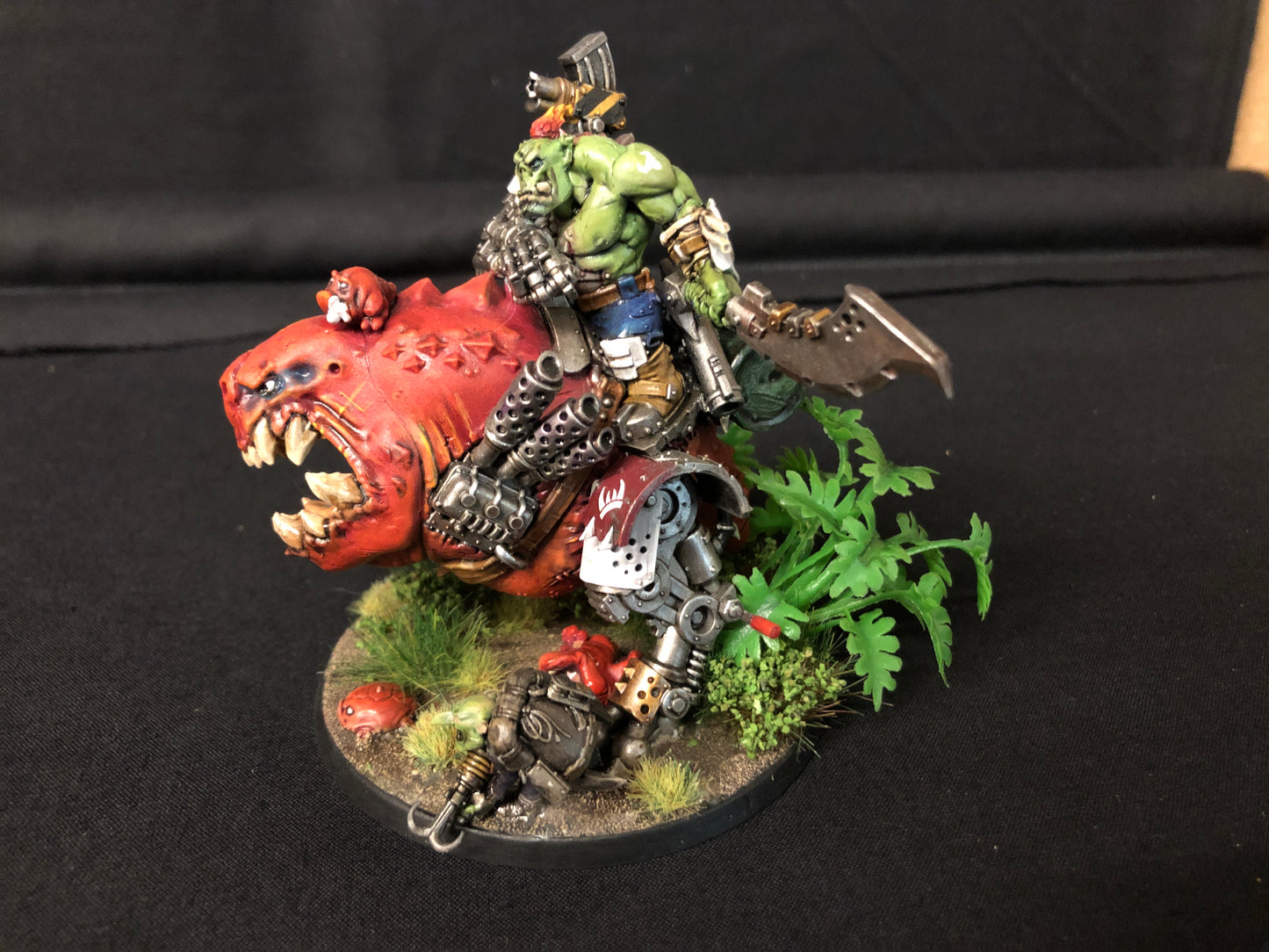 Beastboss on Squiggosaur #671 VERY Well Painted Orks Warhammer 40k