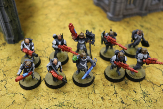 10x Cadian Shock Troops Kitbashed Astra Militarum Warhammer 40k