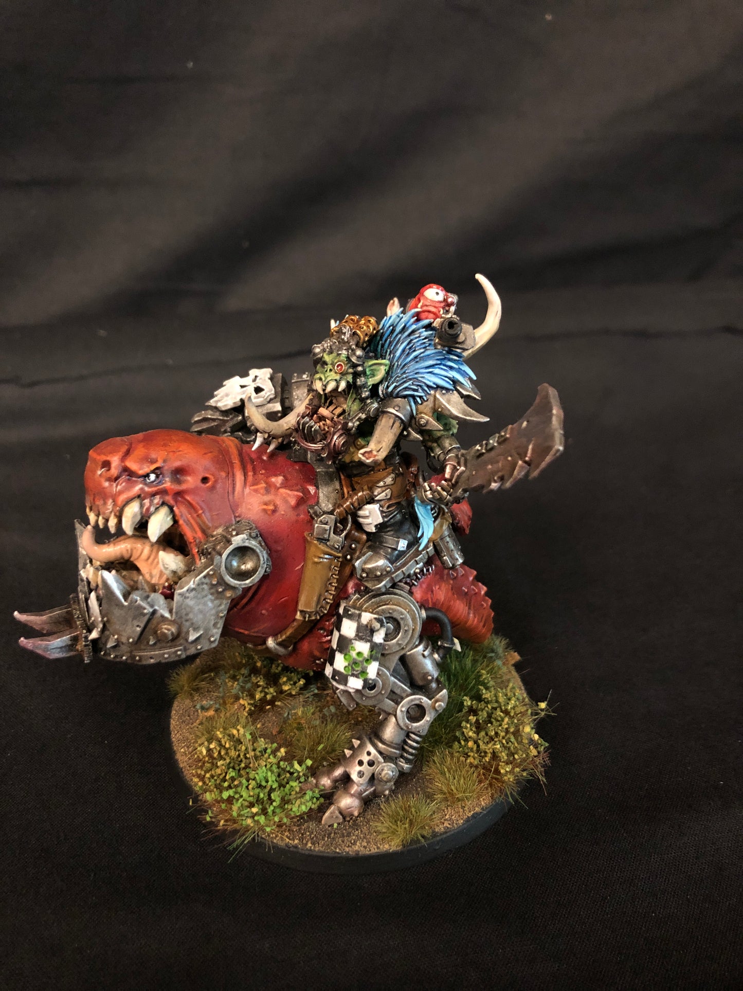 Beastboss on Squiggosaur #752 VERY Well Painted Orks Warhammer 40k