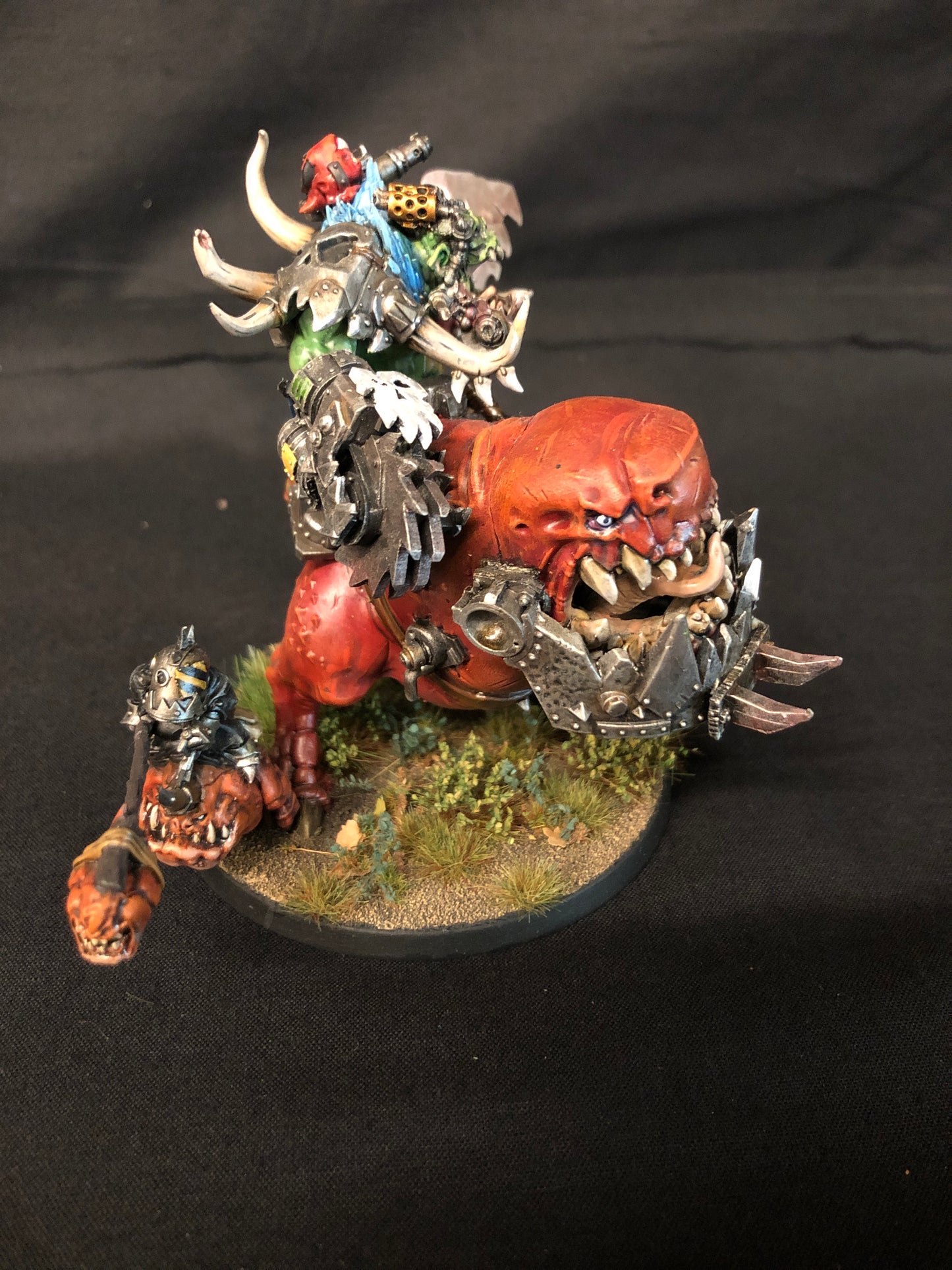 Beastboss on Squiggosaur #752 VERY Well Painted Orks Warhammer 40k