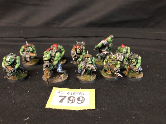 10x Boyz #799 VERY Well Painted Orks Warhammer 40k