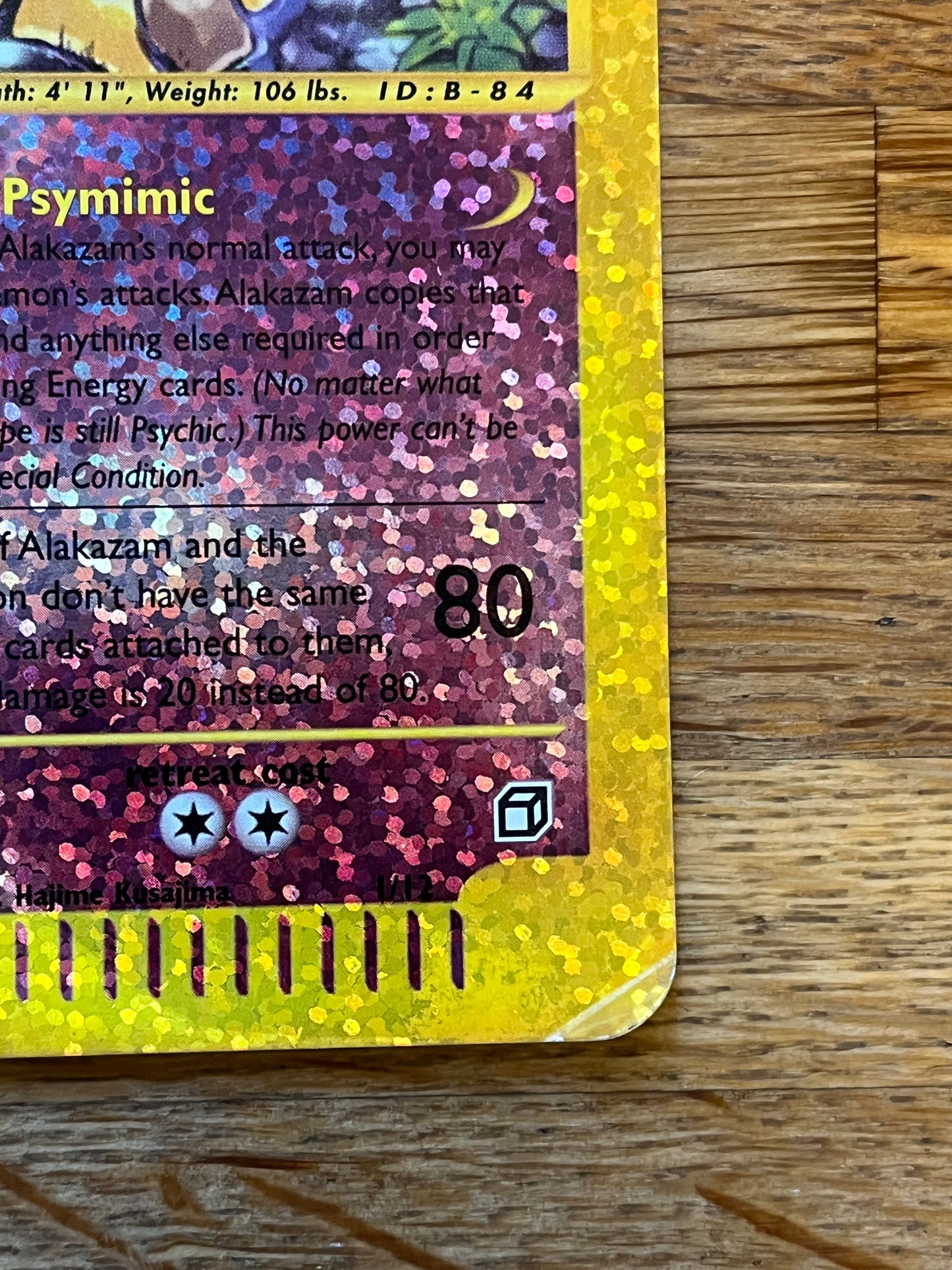 Alakazam 1/12 Expeditions Box Topper Promo NM Single Pokémon Card *Check Photos / Bottom Left Side Peeling*