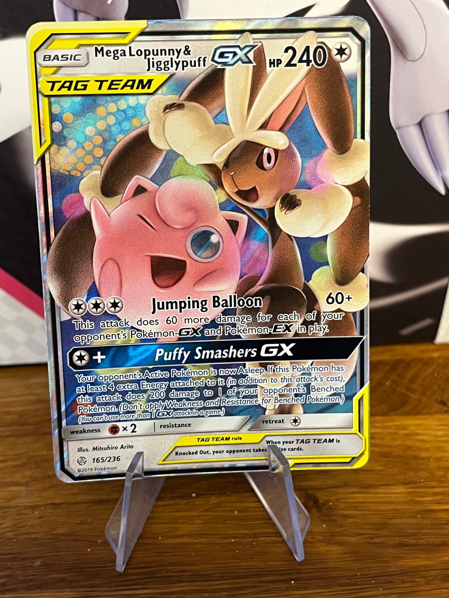 Mega Lopunny & Jigglypuff GX 165/236 Cosmic Eclipse NM Single Pokémon Card