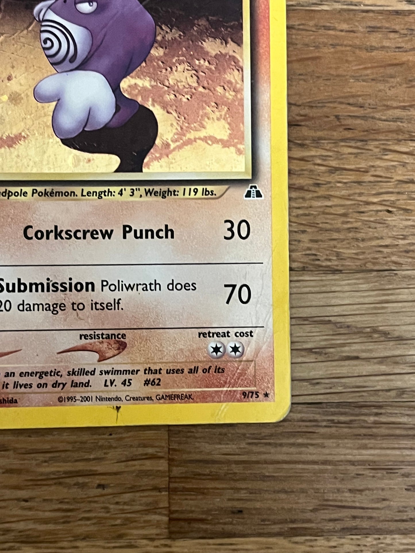 Poliwrath Holo 9/75 Neo Discovery DMG Single Pokémon Card