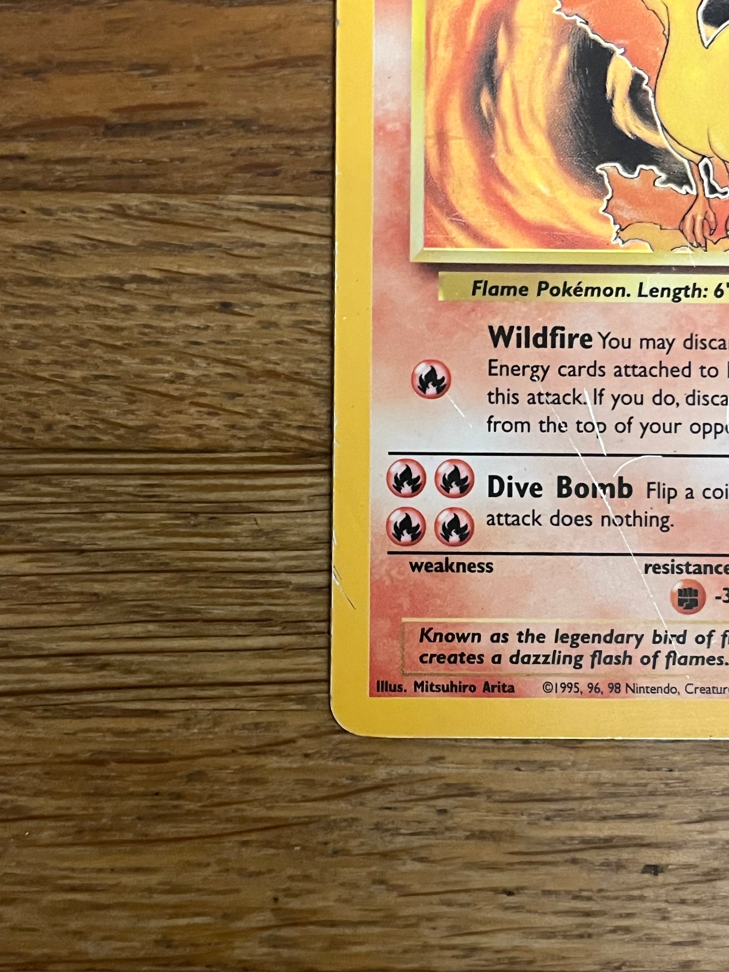 Moltres Holo 12/62 Fossil LP Single Pokémon Card