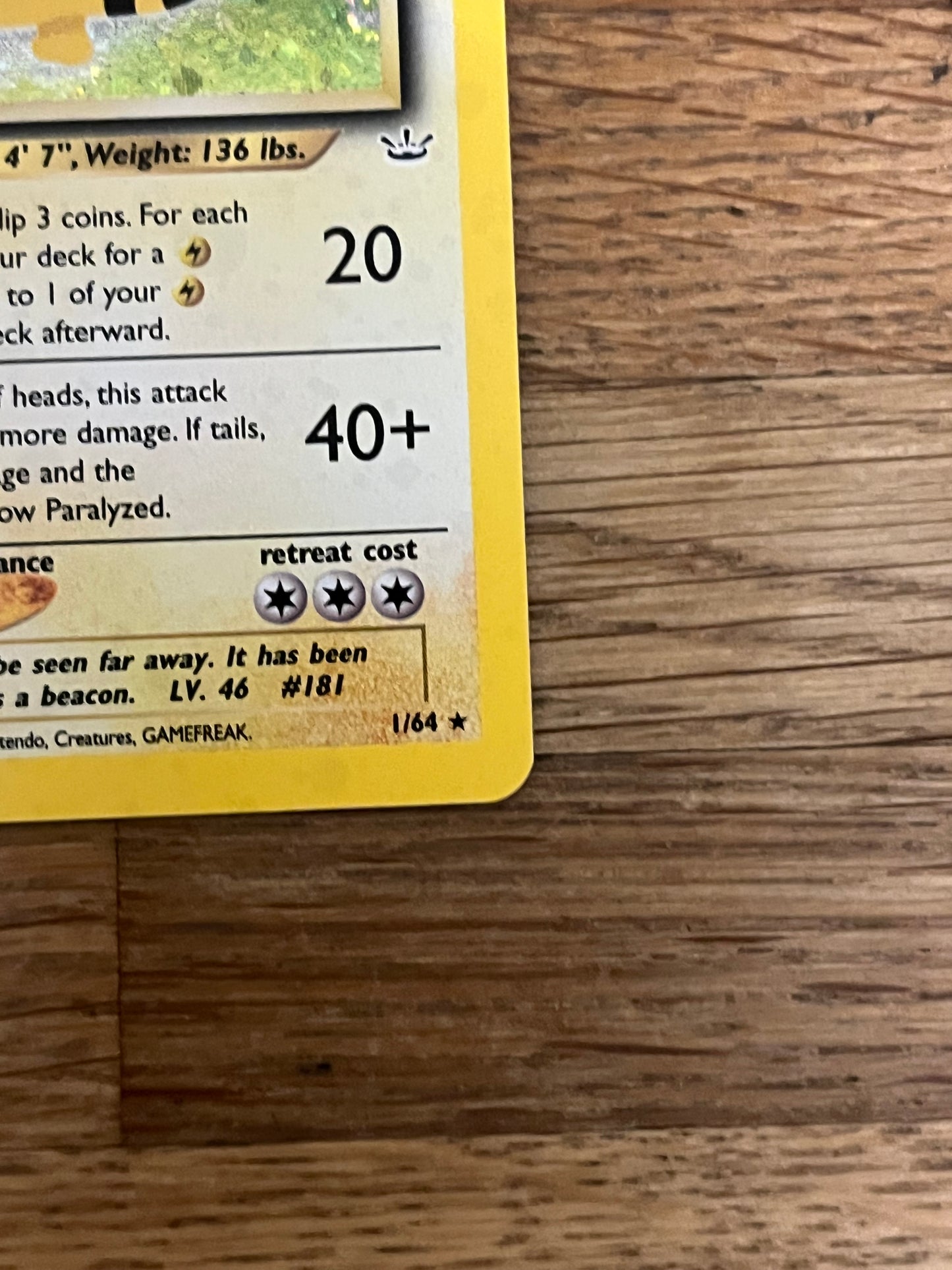 Ampharos Holo 1/64 Neo Revelations NM Single Pokémon Card