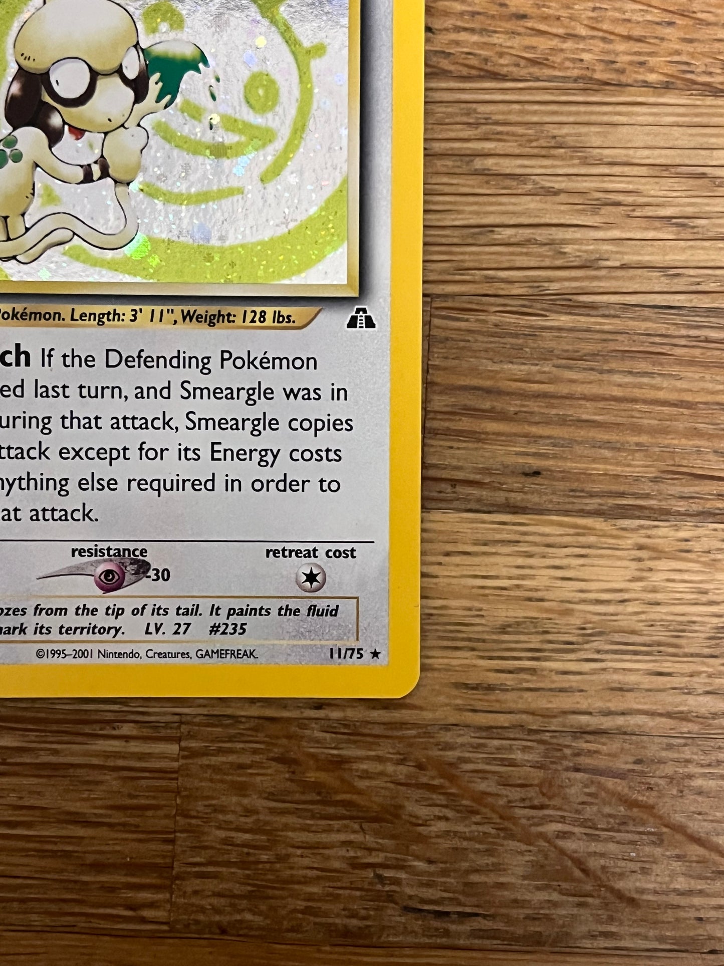 Smeargle Holo 11/75 SWIRL Neo Discovery NM Single Pokemon Card