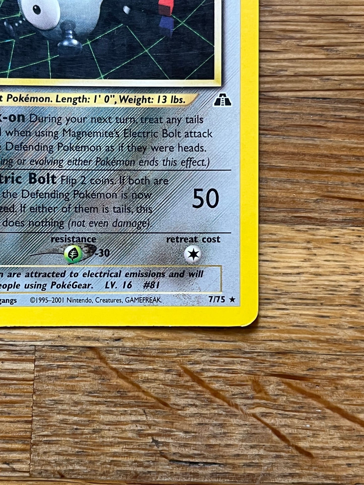 Magnemite holo 7/75 Neo Discovery NM Single Pokemon Card