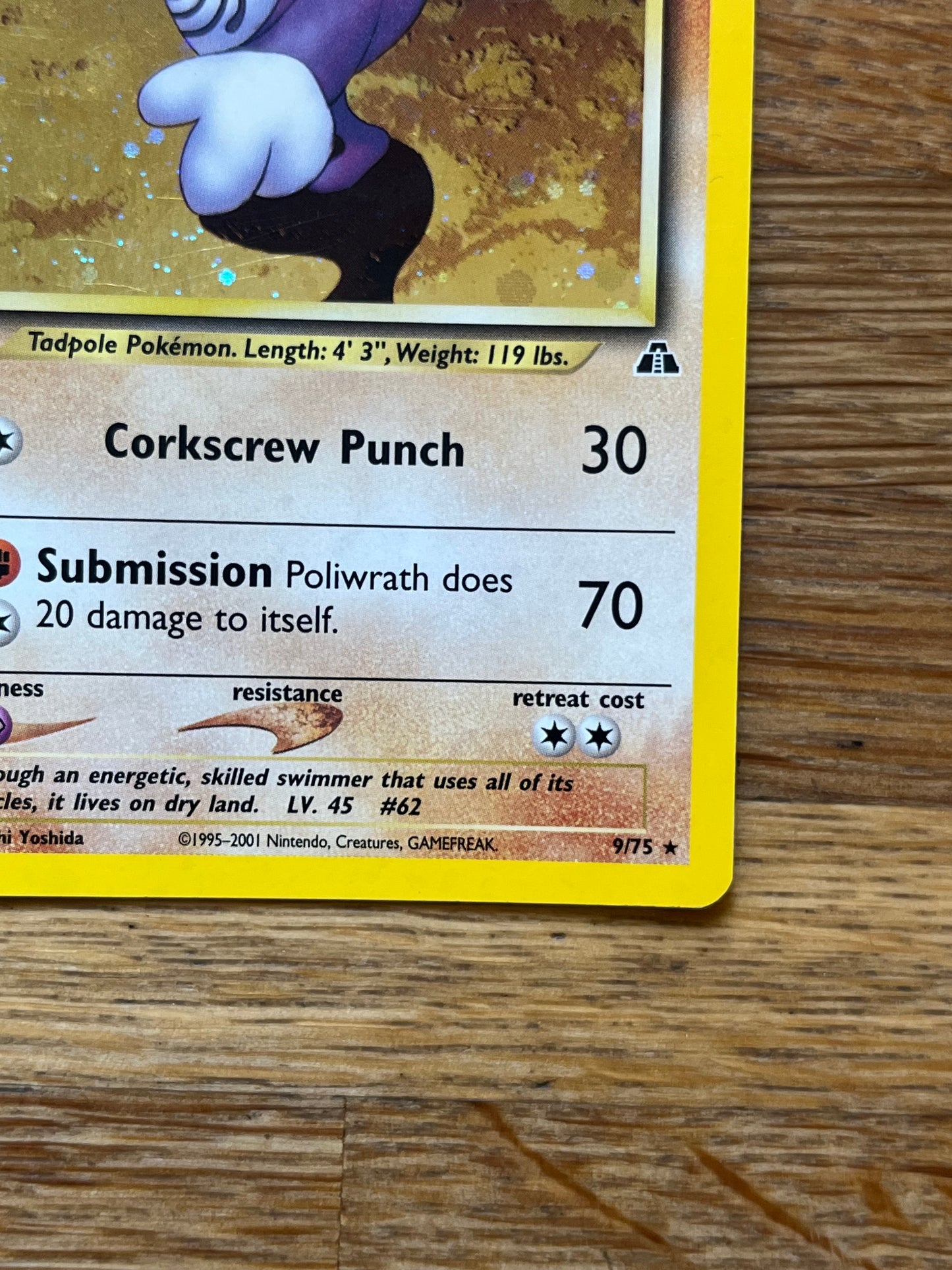 Poliwrath Holo 9/75 Neo Discovery NM Single Pokemon Card