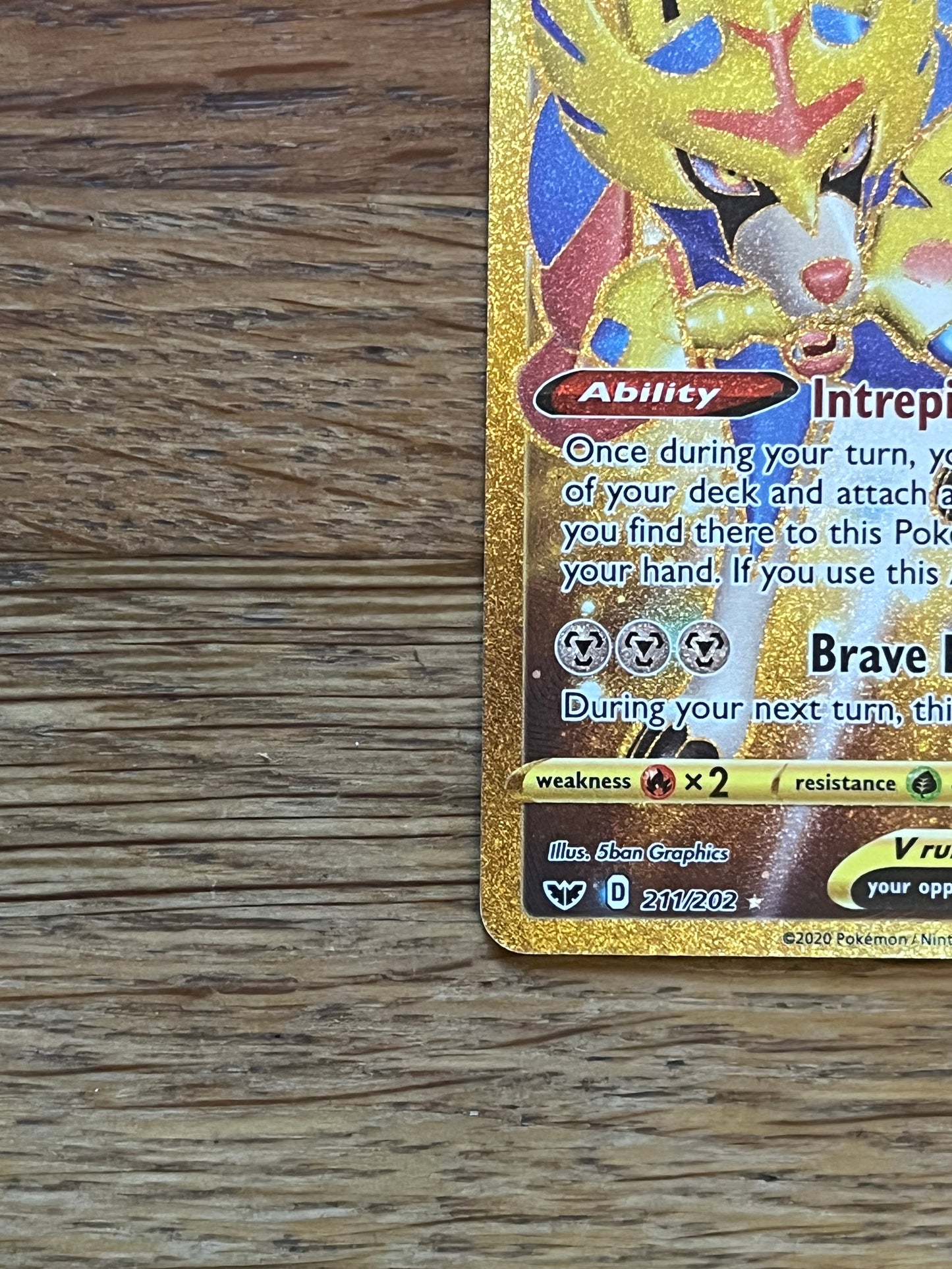 Zacian V Hyper Rare 211/202 Sword & Shield Base NM Single Pokémon Card