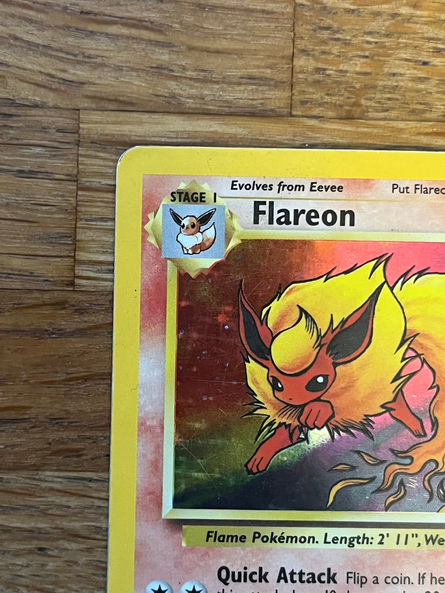 Flareon Holo 3/64 Jungle LP Single Pokémon Card