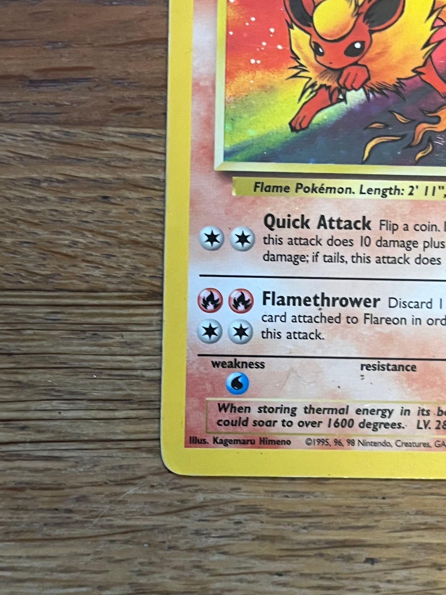 Flareon Holo 3/64 Jungle LP Single Pokémon Card