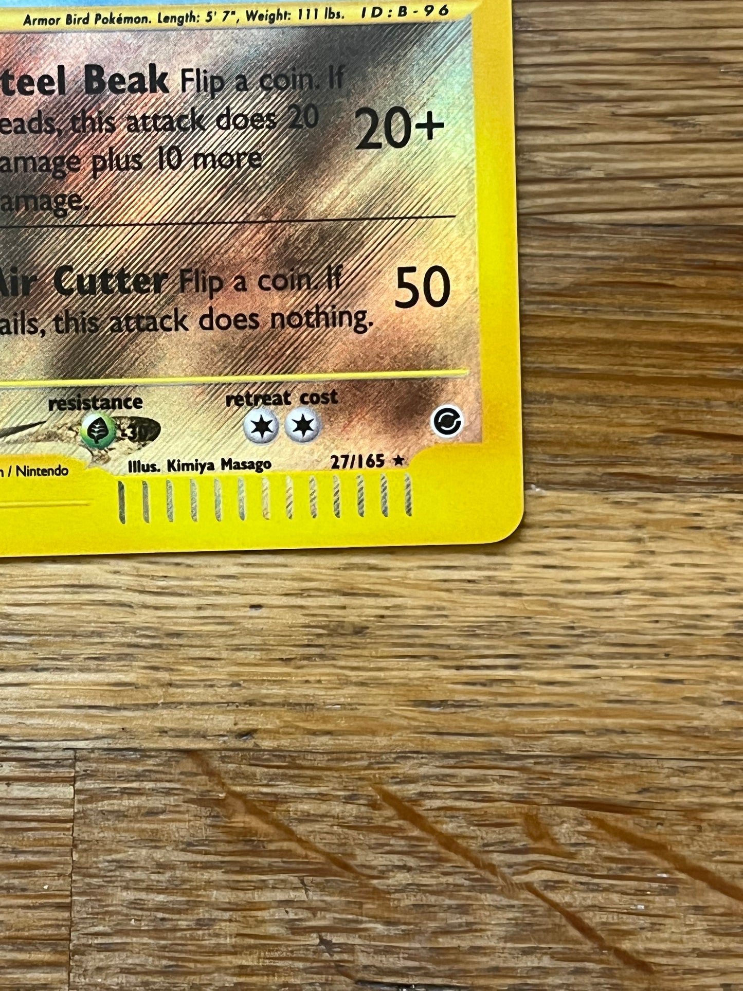 Skarmory Reverse Holo 27/165 Expedition NM Single Pokemon Card