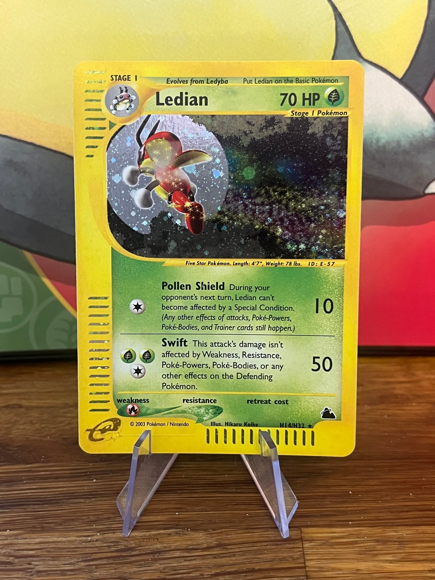 Ledian Holo H14/H32 Skyridge NM Single Pokemon Card