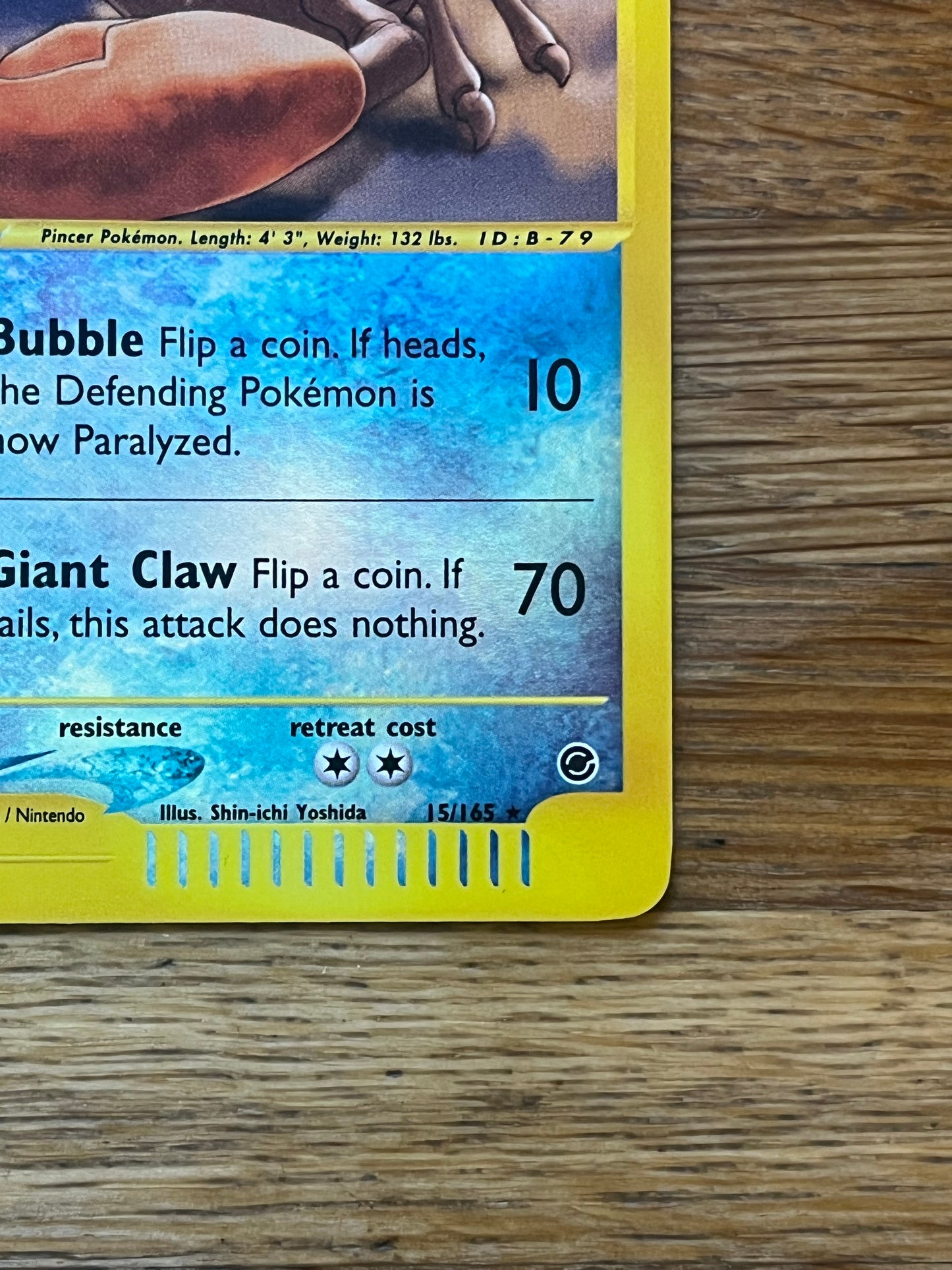 Kingler Reverse Holo 15/165 Expedition NM Single Pokemon Card