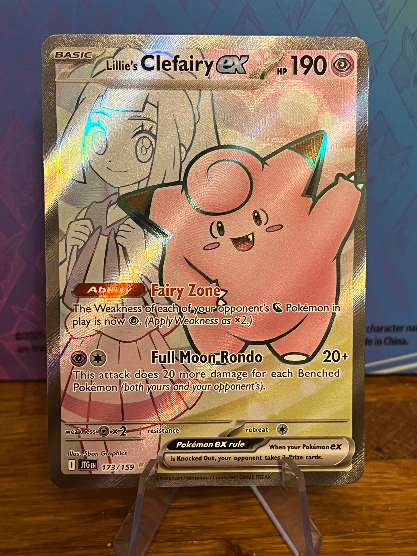 Lillie's Clefairy EX 173/159 Journey Together NM Single Pokémon Card