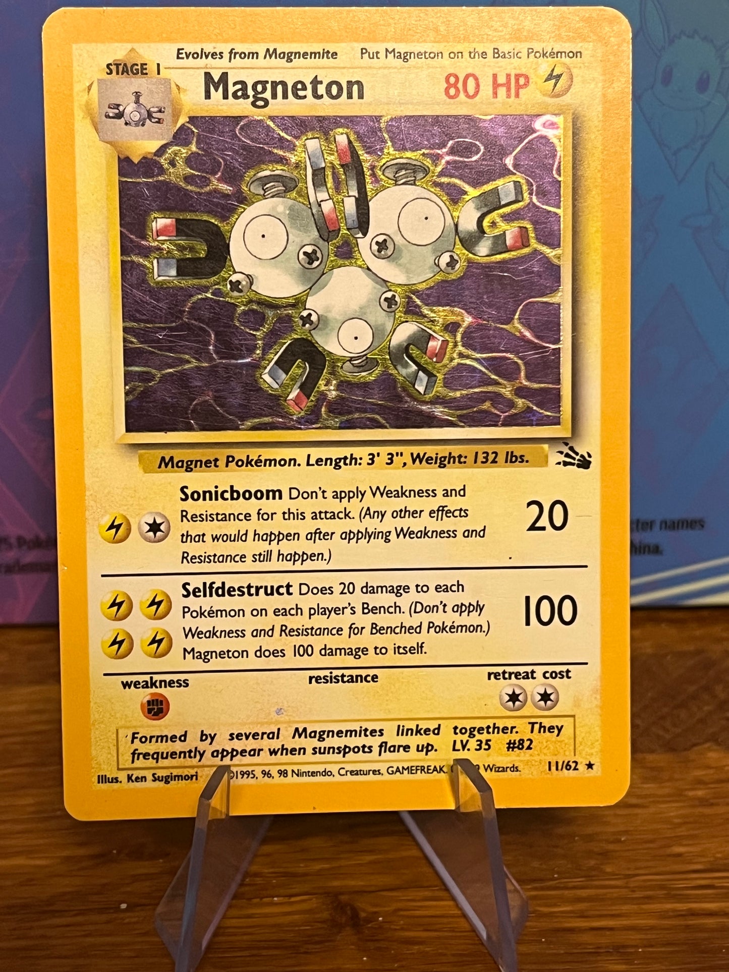 Magneton Holo 11/62 Fossil NM Single Pokémon Card