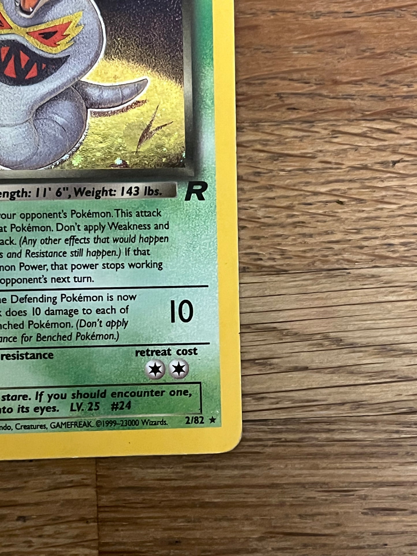 Dark Arbok Holo 2/82 Team Rocket NM Single Pokémon Card